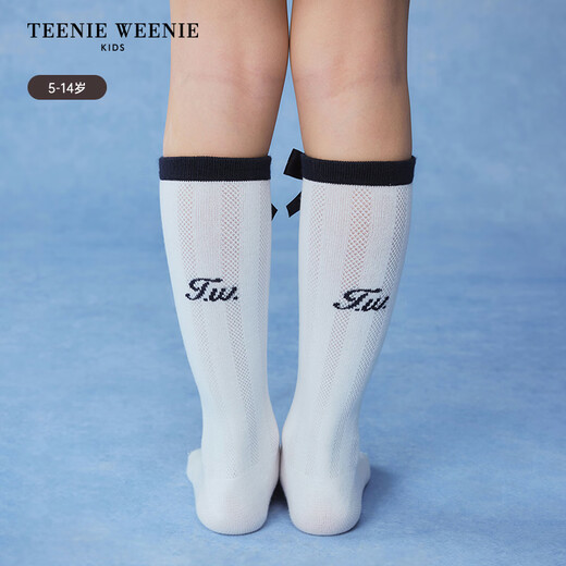 Teenie Weenie Kids Bear Children's Clothes 26 New Girls Sweet College Bow Mid-calf Socks Light Pink One Size L