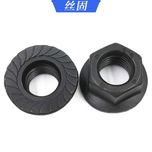 Wenzhi grade 8.8 black toothed flange nut DIN6923/6177 fine thread flange nut M6/8/10/12 grade 8 standard thread