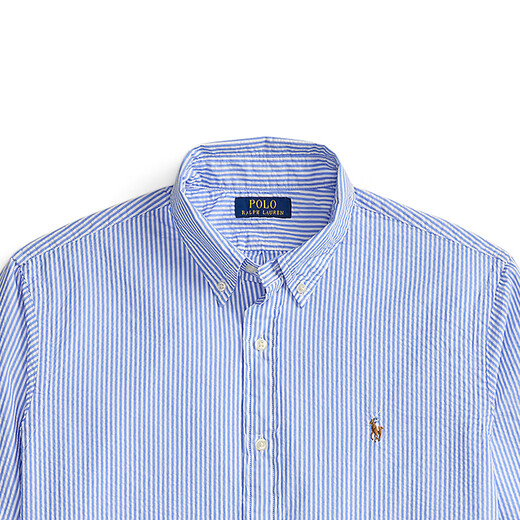 Polo Ralph Lauren Men's Spring 26 Classic Cotton Seersucker Striped Shirt RL100716 400-Multicolor M