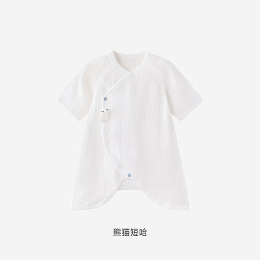 Yingshi shopping mall same style baby jumpsuit summer modal short-sleeved robe baby home jumpsuit panda short 52cm