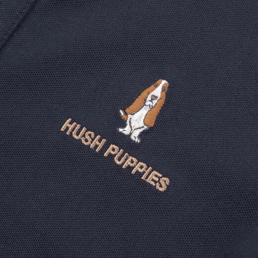 Hush Puppies Children's Clothing Children's Boys 2026 Spring and Summer New Classic Plaid Casual Comfortable Contrast Color Short-Sleeved Polo Shirt Navy Blue 150 cm