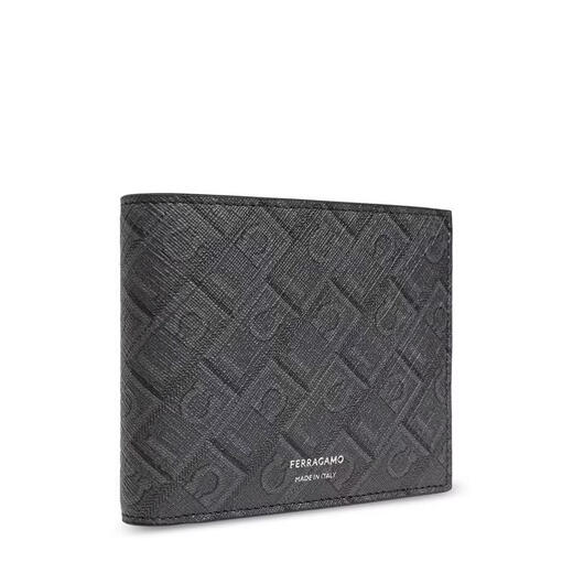 Ferragamo SS26 Luxury Men's Letter Bifold Wallet Gray One Size