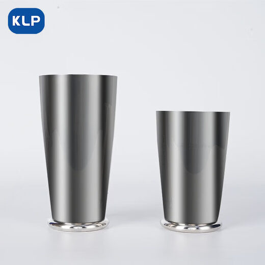 KLP stainless steel Boston cocktail shaker with bottom, creative shaker, two-stage shaker, high-looking American cocktail shaker, Boston with bottom - full engraving of wine