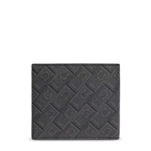 Ferragamo SS26 Luxury Men's Letter Bifold Wallet Gray One Size