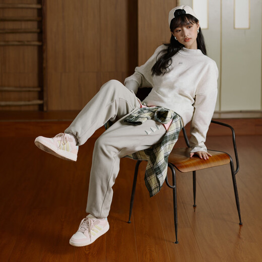 Adidas ENTRAP American campus style sports youthful retro basketball style sneakers for men and women Adidas milky white/orange pink/lotus root pink/blue green/yellow 37