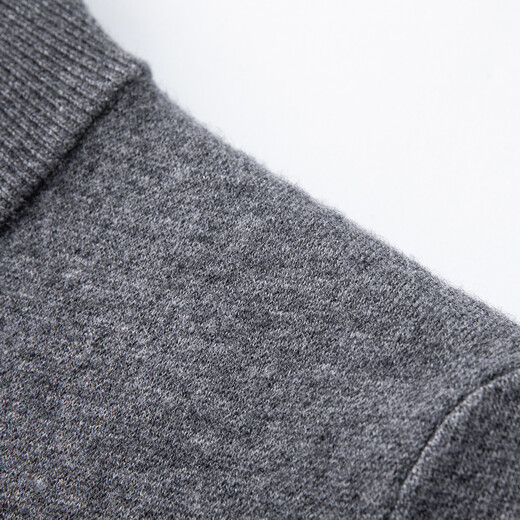 Kangaroo (DAISHU) 100% sheep wool autumn semi-worsted wool sweater stand collar zipper thickened full wool cardigan for men