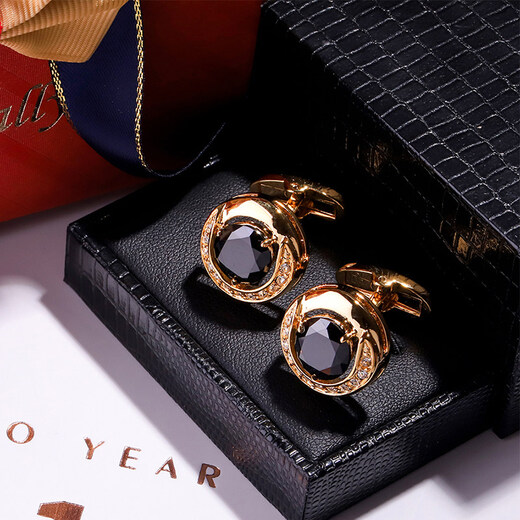 Cufflinks (KFLK) French shirt cufflinks men's light luxury custom shirt gold hollow cuff buttons cufflinks Cufflinks K065