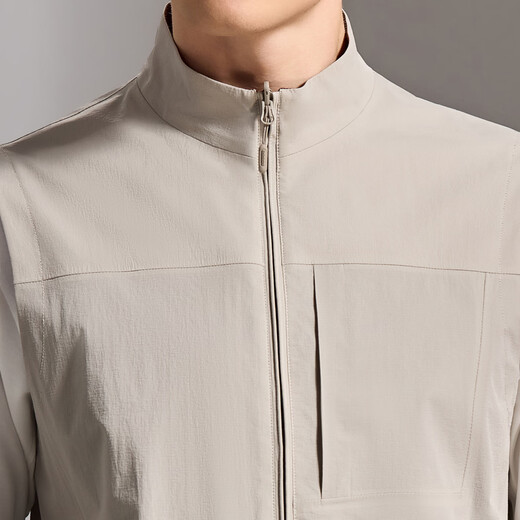 Antonio reversible early spring men's light and comfortable stand-up collar vest fashion simple short waistcoat vest for men off-white M /48 170/88A