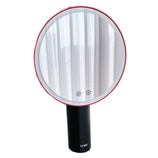 Gift makeup mirror, Internet celebrity desktop mirror, LED makeup mirror with light, smart mirror, souvenir birthday gift, outer box + red smart mirror + shopping bag + 5x mirror