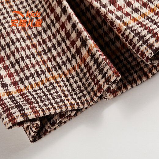 Anta children's skirt for girls and boys 2026 summer new outdoor pleated short skirt shopping mall same style glazed brown-3 160 cm