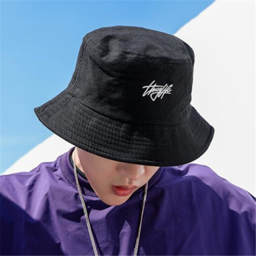 Ling Xun's new hat men's hat summer trendy fisherman hat double-sided Korean style fashionable sunshade basin hat women's autumn and winter black
