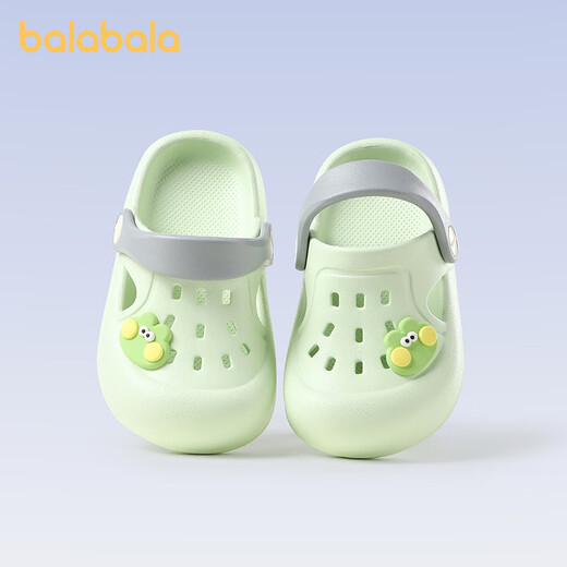 Balabala Baby Croc Shoes Summer Sandals Children's Sandals Home Indoor Bathroom Children's Outdoor Boys Beach Shoes Honeydew Grass Grass Green 23 Inner length 14cm suitable for feet 13-13.5cm long