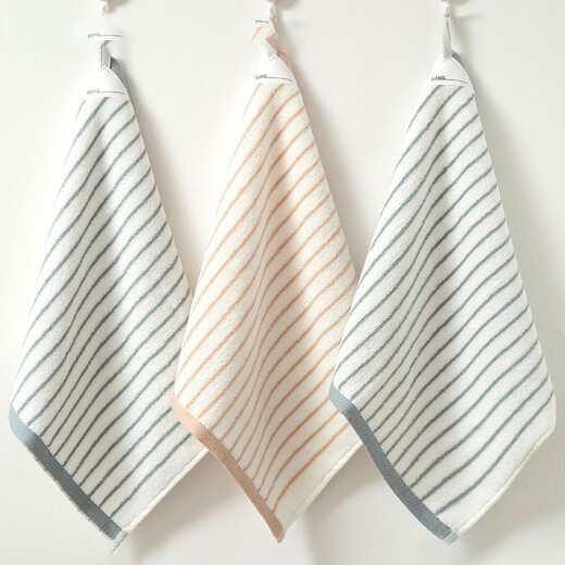 VSARTERO small square towel hand towel hanging cotton face wash household small towel cotton face wipe absorbent children's towel LL7 lanyard 3 pack simple soft square towel