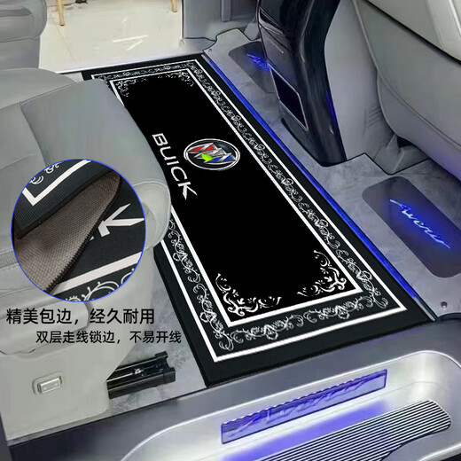 老人头 LARENTO别克GL8脚垫专用陆尊653商务车前排七座艾维亚防水防滑汽车地毯式 蓝色二排加三排【专车定制】