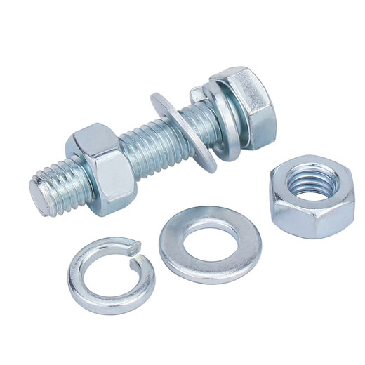 Grade 4.8 galvanized external hexagonal screw nut set combination bolt screw rod M6M8M10M12M16M30mm M6*55 (20 sets)