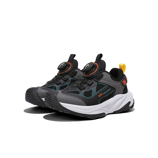 Guirenniao 2026 Spring New Children's Double Mesh Wear-Resistant Sports Casual Shoes for Boys and Girls Student Running Shoes Black (Double Mesh) Size 31 Inner Length 19.8/Foot Length 18.8