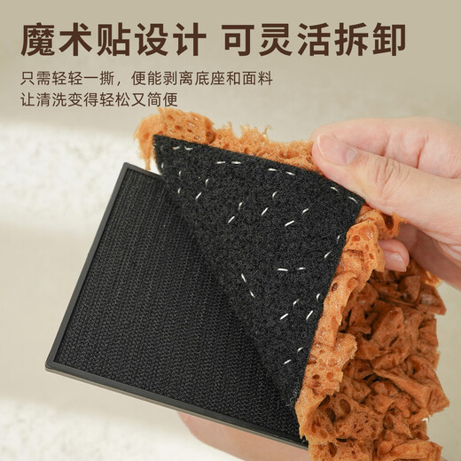 Tobic seaweed sponge crystal three-color pearlescent brushing and printing tools art paint dots and Velcro removable and washable seaweed sponge pat - black (1 handful)