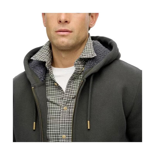 Superdry men's sweatshirt warm windproof plus velvet spring and autumn outdoor jacket casual Gray one size | M