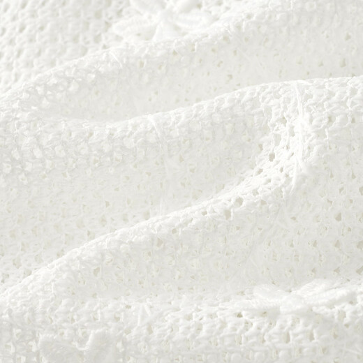 Tongtai (TONGTAI) baby girl dress spring and autumn children's clothing girls outer wear lace cover skirt mesh jacquard vest dress white 90