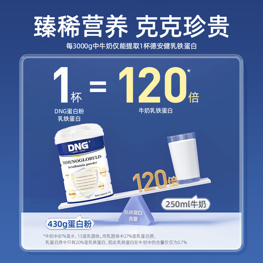DNG美国进口免疫球乳清蛋白粉牛初乳乳铁增强免疫力补充营养成人430g