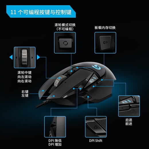 G502Hero gaming mouse E-sports wired mouse K845 mechanical keyboard K845 red axis + G502Hero [key and mouse set]