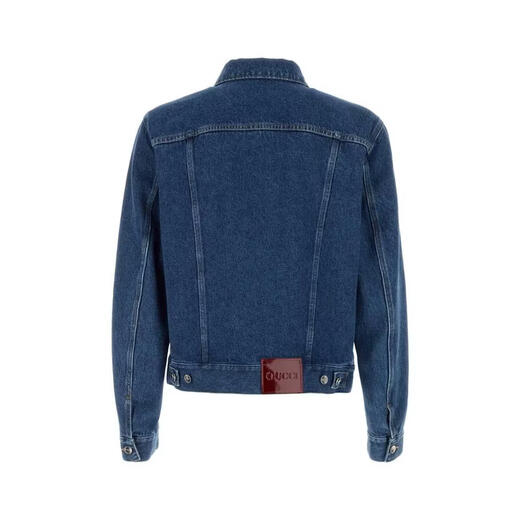 GUCCI Men's Jacket Warm and Durable Cotton Dark Blue Daily Street Denim Casual Blue One Size | 54