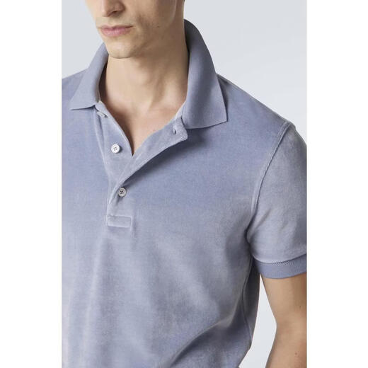 TOM FORD (TOM FORD) men's POLO collar T-shirt breathable and skin-friendly modal short-sleeved daily casual men's simple blue one size fits all | IT50