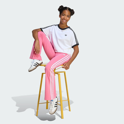 Adidas children's clothing 26 spring and summer children's T-shirt clover classic fashion boys and girls three stripes cotton sports short-sleeved KE0920