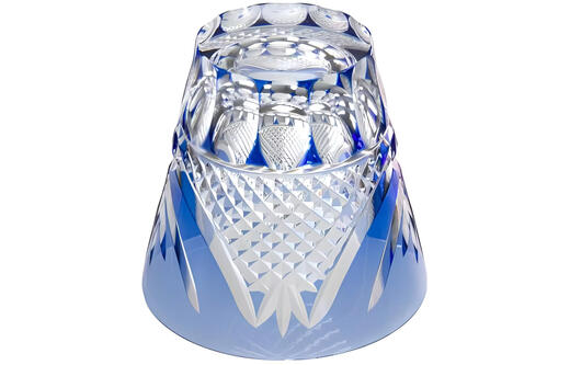 KAGAMI crystal glass whiskey glass blue Mount Fuji cold wine glass blue 140ML