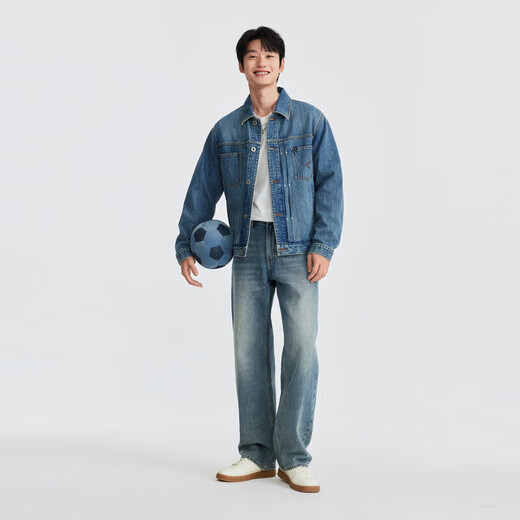 Jiumuwang Shopping Mall Same Style Jacket Men's 26 Spring New Breathable Moisture Absorbing Skin Friendly Comfortable Top Fashion Version + Allure Blue + DJ2613319 S 165/88A(46)