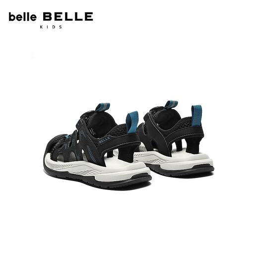 Belle Breathable Hollow Sandals Children's Shoes 2026 Summer New Shopping Mall Casual Sports Sandals V6226B66 Black 29