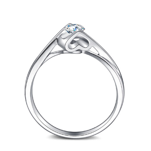 AVHE platinum diamond ring PT950 Angel's Kiss twisted arm ring cultivated diamond wedding gift to send Chinese Valentine's Day platinum D color 30 points cultivated diamond - Platinum Angel's Kiss No. 9-20 circle can be remarked