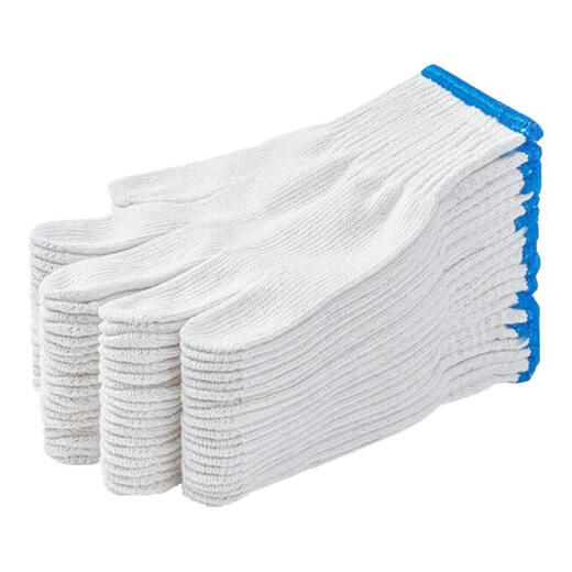 Wire gloves Labor protection wear-resistant work gloves, non-slip, cotton, thickened, white cotton, yarn, cotton thread, construction site gloves, men and women, 400g wire gloves 20 pairs