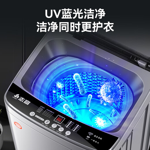 CHIGO fully automatic washing machine pulsator dormitory mini small household washing and drying integrated intelligent washing and drying machine large capacity air drying pulsator 6.5KG intelligent air drying blue light clean mini bucket