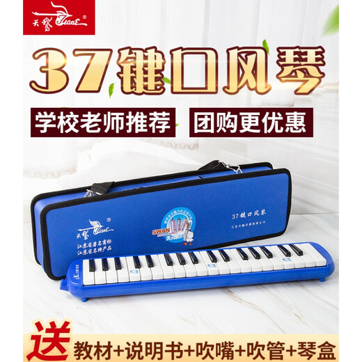 37键小学生用口琴儿童初学者口琴演奏成人可用  演奏说明定制款 37键口风琴【黑色】