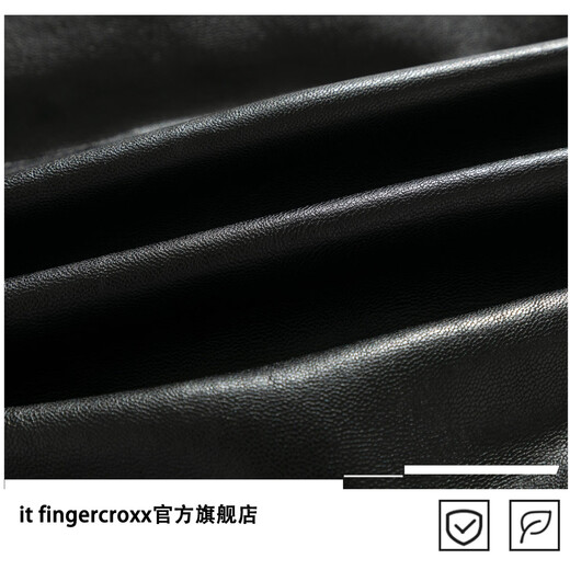 Fingercroxx it versatile black pu leather down jacket men's winter new American loose casual retro trendy brand warm jacket black counter same style L (120-140Jin Jin equals 0.5 kg)