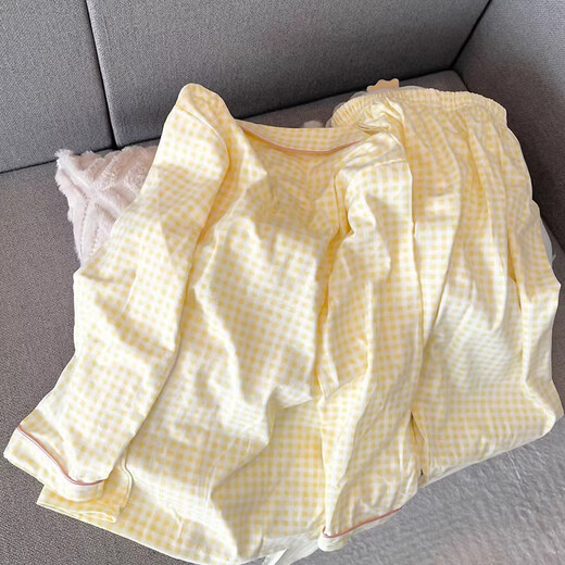 萱慕琳韩版可爱海狸露睡衣女春秋新款学生家居服三件套装夏天外穿 套l1478三件套装 M  建议80-100斤