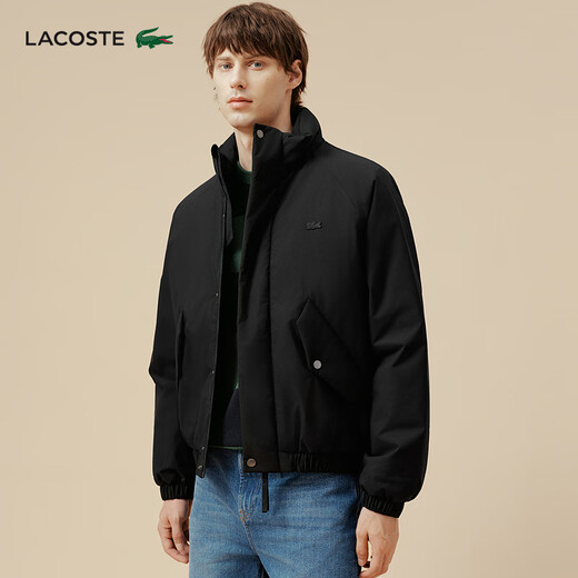 LACOSTE French crocodile men's 25 autumn and winter new warm thick cotton jacket | BH5142 031/black M /L 52