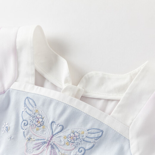 DAVE&BELLA children's skirt children's dress 2026 summer new Chinese style girls Hanfu baby girl mesh skirt children's skirt butterfly print ready stock 120 cm (recommended height 110-120cm)