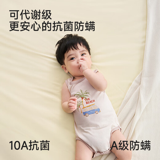YEEHOO baby clothes for boys and girls summer short-sleeved crawling clothes 10A antibacterial vest jumpsuit