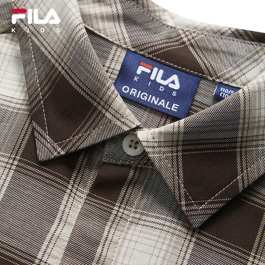 FILA Children's Clothing Shirt 2026 Summer New Boys Long-Sleeved Shirt Full Print One-ZA 105