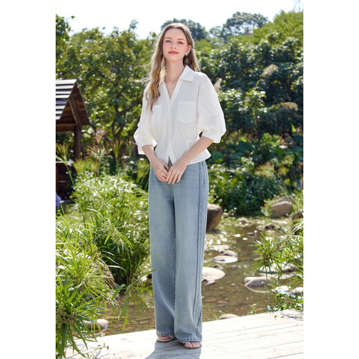 Betu women's 2026 spring and summer new waist design shirt trendy high-end fashionable top 2603T31