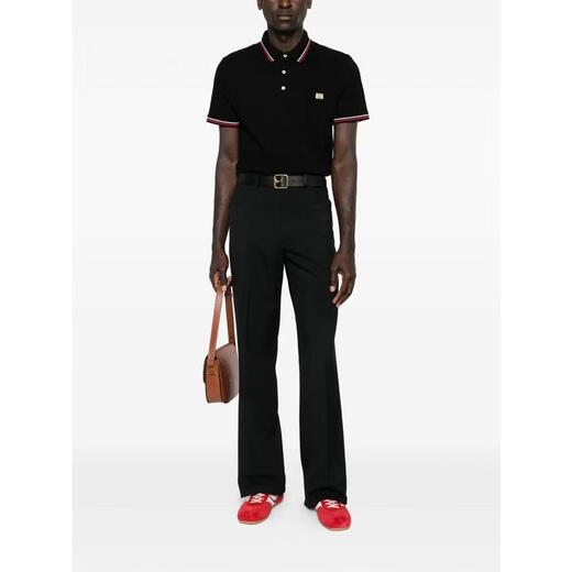 Valentino (Valentino) men's POLO breathable and comfortable short-sleeved daily casual men's simple NERO one size | M