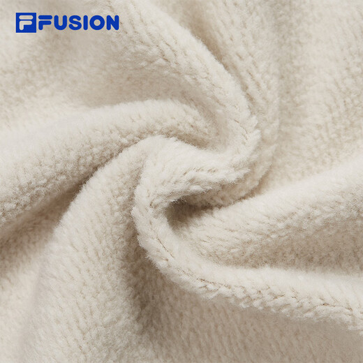 FILA FUSION Fila trendy brand couple style pullover sweatshirt simple loose knitted top autumn wear 芊豆ash-BG couple plus velvet style M