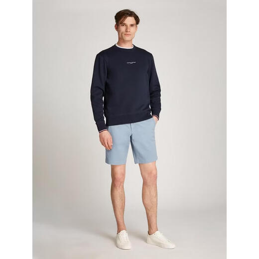 Tommy Hilfiger Tommy Hilfiger men's sweatshirt warm and comfortable cotton dark blue daily casual top simple 26 new marine one size fits all |