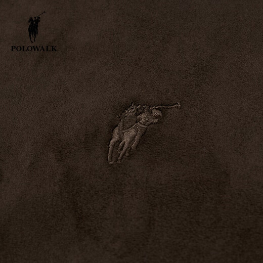 POLOWALK Men's Leather Jacket 2025 Winter New Product 90 Goose Down Retro Splicing Short Zipper Down Jacket Brown Coffee M