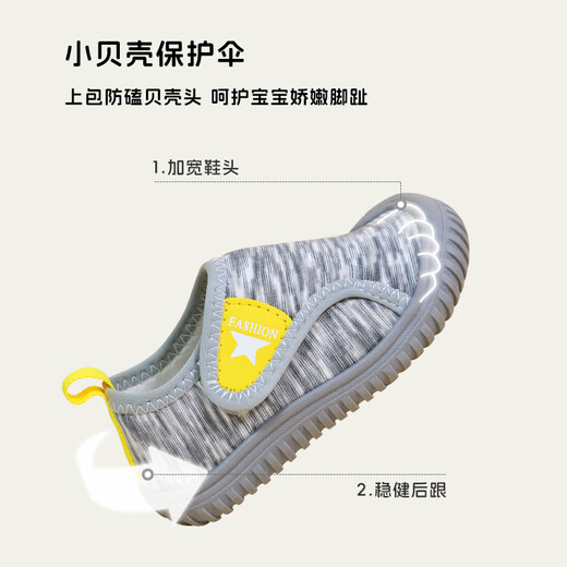 Aibi Leco Winter Kindergarten Indoor Shoes Floor Shoes Plus Velvet Thickened Boys' Soft-soled Non-Slip Toddler Shoes Girls' Light Cotton Shoes Gray 1122 Spring and Autumn Single Shoes 25 Inner Length of Shoes 15.8/Suitable for Foot Length 15.3cm