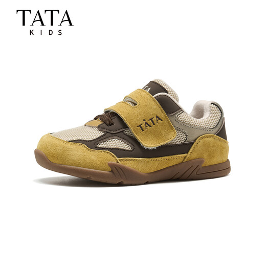 TATA dopamine children's shoes children's sports shoes 26 spring new casual moral training shoes for boys and girls anti-collision toe running shoes TT6145 yellow 27