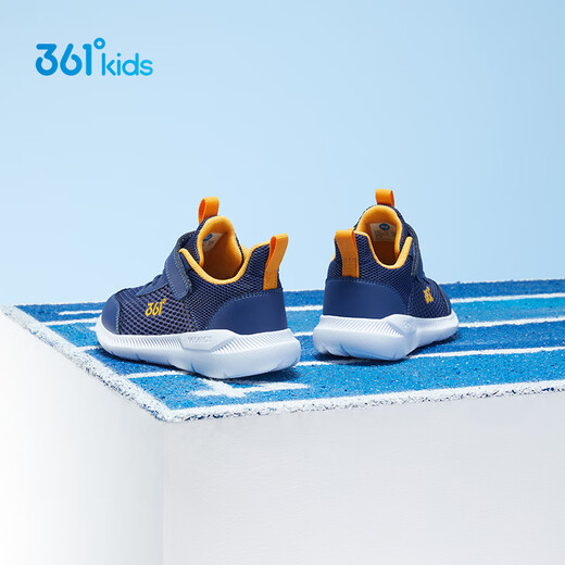 361 Children's Sports Shoes Running Shoes 2026 Summer Summer Boys and Girls 3-12 Years Old Lightweight Large Mesh Running Shoes Blue 30