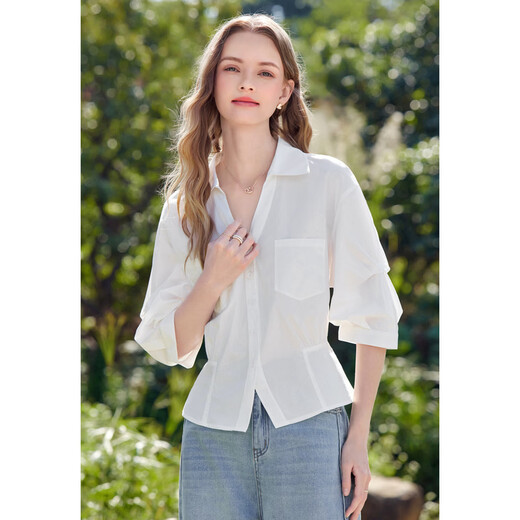 Betu women's 2026 spring and summer new waist design shirt trendy high-end fashionable top 2603T31